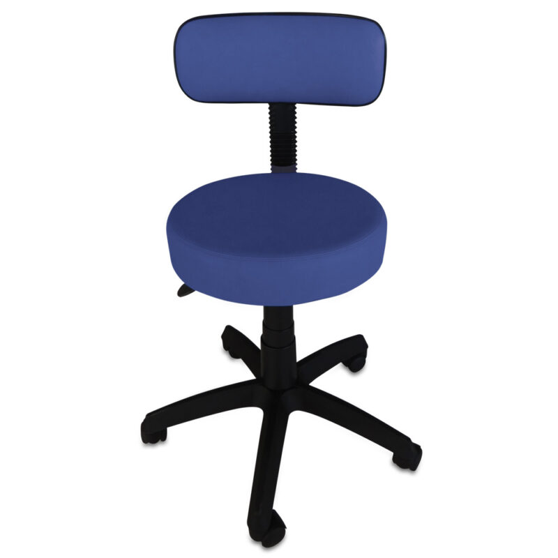 Mocho Giratório com Encosto Azul