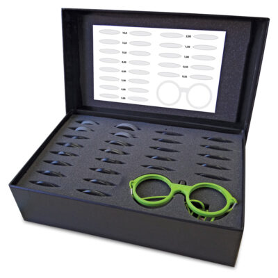 Caixa de Prismas Gêmeos com 12 pares de lentes