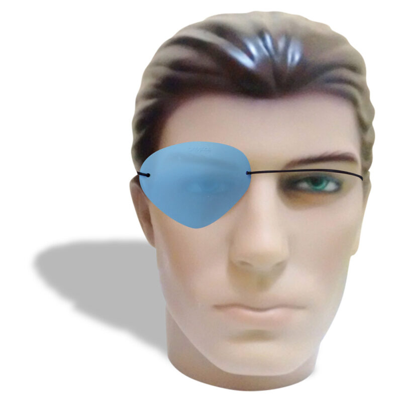 Oclusor tipo Pirata Azul Translúcido