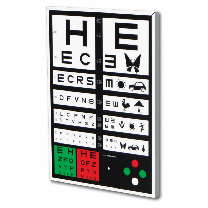 Optotipo Iluminado LED com Controle Remoto