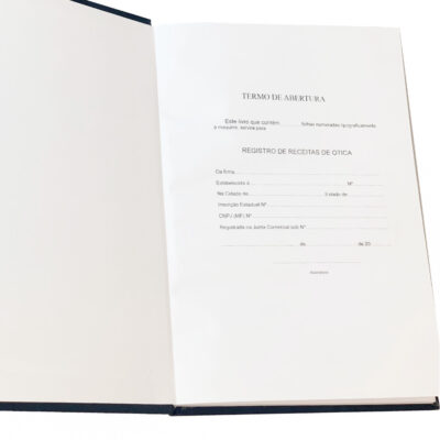 Livro Registro Receitas Óticas
