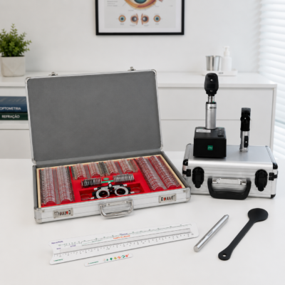 kit para estudantes de optometria e oftalmologia